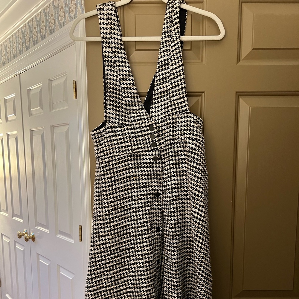 houndstooth midi dress